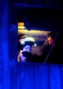 p13窓ごしの楽屋